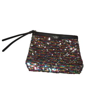 Victoria Secret Large Sequin Rainbow Clutch